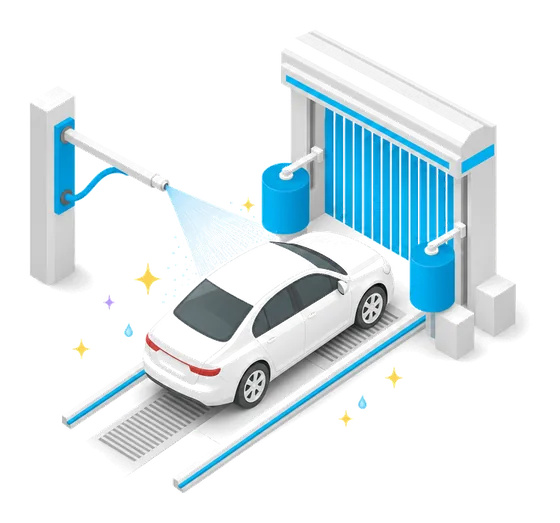 Švarus automobilis po plovimo